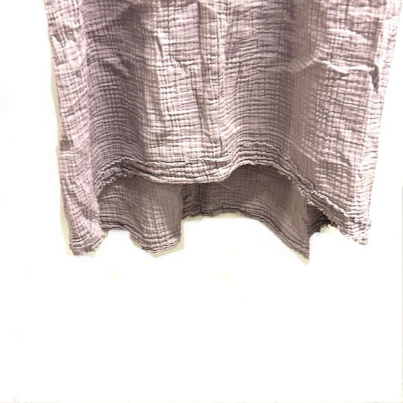 Ocean Main LA Maxi Kaftan Dress Double Gauze Raw Edge Dessert Amethyst M/L $260 - Picture 10 of 11